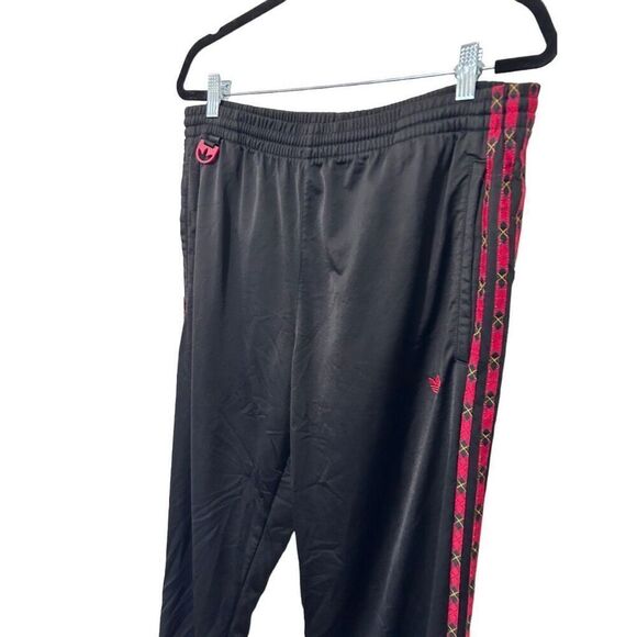Adidas Trefoil Logo Adjustable Cuff Casual Pull On Pants Red Striped Size Large - Picture 4 of 13